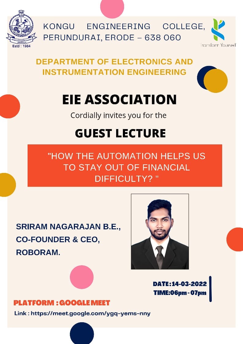 Automation Webinar EIE Kongu