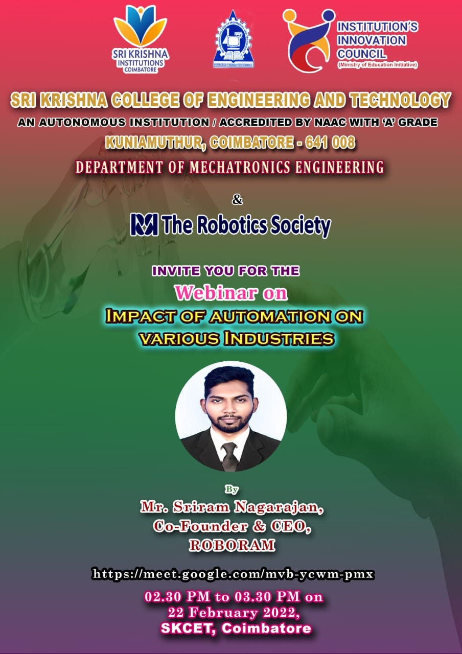 Dept. Mechatronics SKCE